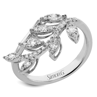 Right Hand Ring In 18k Gold With Diamonds - Simon G. Jewelry