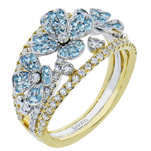 Right Hand Ring in 18k Gold with Diamonds - Simon G. Jewelry