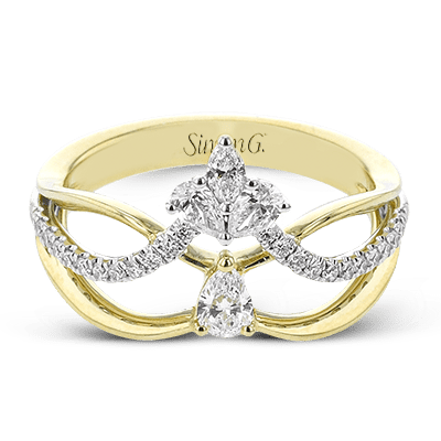 Right Hand Ring in 18k Gold with Diamonds - Simon G. Jewelry