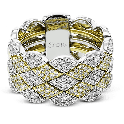 Right Hand Ring In 18k Gold With Diamonds - Simon G. Jewelry