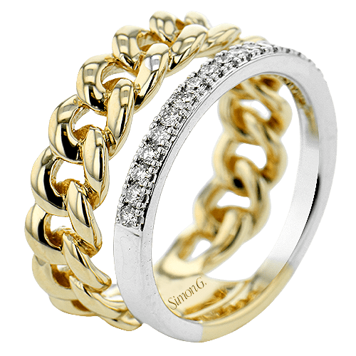 Right Hand Ring In 18k Gold With Diamonds - Simon G. Jewelry