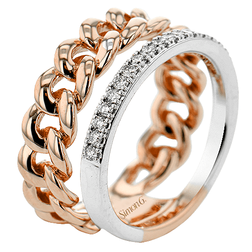 Right Hand Ring In 18k Gold With Diamonds - Simon G. Jewelry