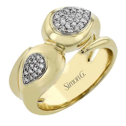 Right Hand Ring In 18k Gold With Diamonds - Simon G. Jewelry