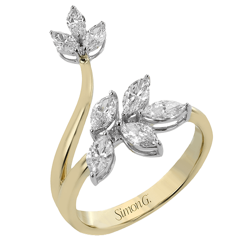 Right Hand Ring in 18k Gold with Diamonds - Simon G. Jewelry