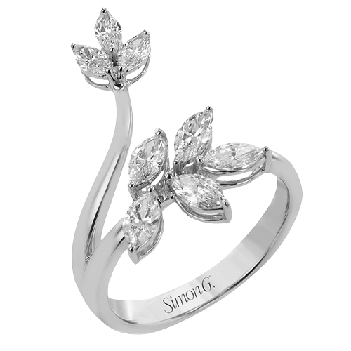 Right Hand Ring in 18k Gold with Diamonds - Simon G. Jewelry