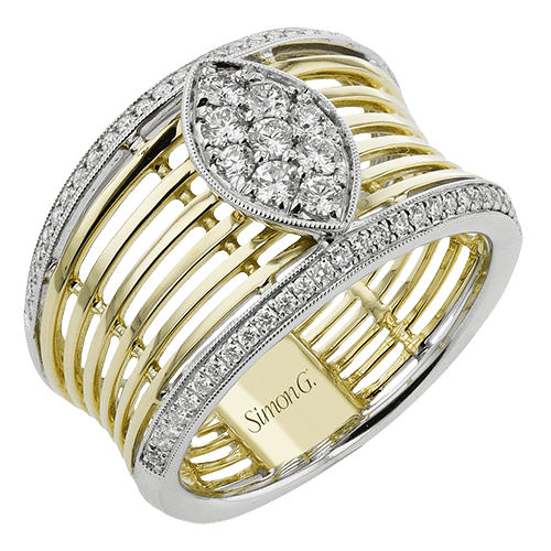 Right Hand Ring In 18k Gold With Diamonds - Simon G. Jewelry