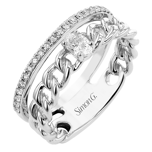 Right Hand Ring In 18k Gold With Diamonds - Simon G. Jewelry