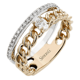 Right Hand Ring In 18k Gold With Diamonds - Simon G. Jewelry