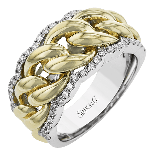 Right Hand Ring In 18k Gold With Diamonds - Simon G. Jewelry