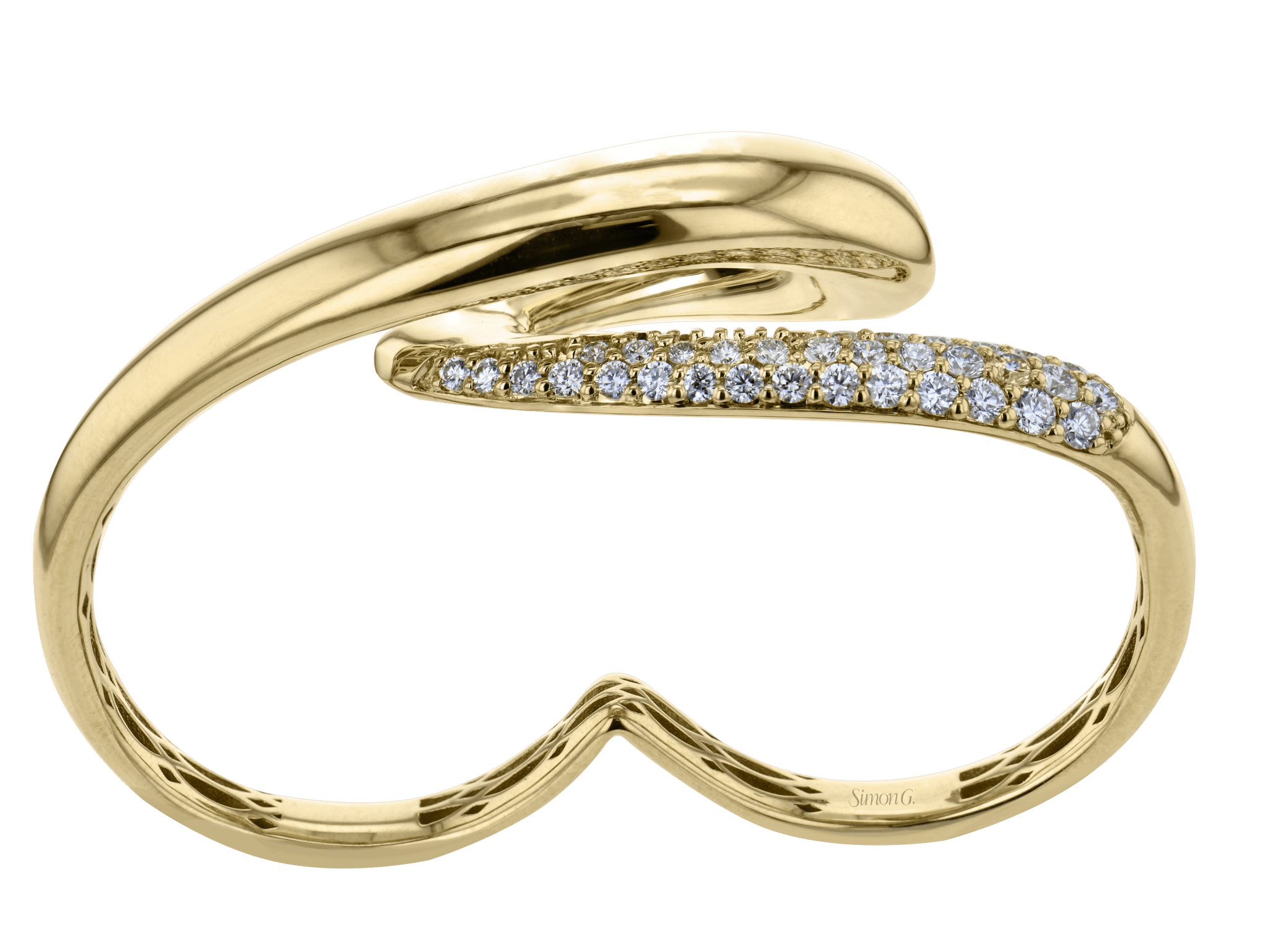 Right Hand Ring in 18k Gold with Diamonds - Simon G. Jewelry