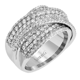 Right Hand Ring in 18k Gold with Diamonds - Simon G. Jewelry