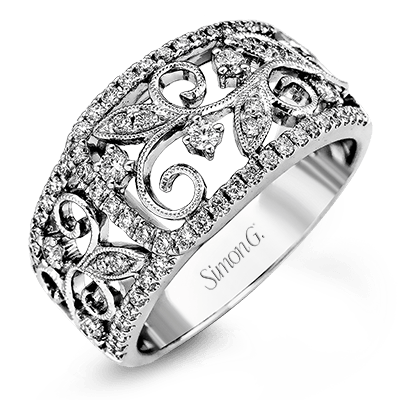 Right Hand Ring in 18k Gold with Diamonds - Simon G. Jewelry