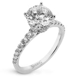 Round - Cut Double Hidden Halo Engagement Ring In 18k Gold With Diamonds - Simon G. Jewelry