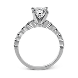 Round - cut Engagement Ring and Matching Wedding Band in 18k Gold with Diamonds - Simon G. Jewelry