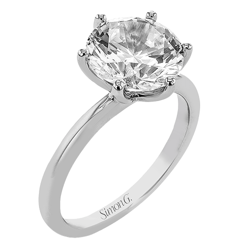 Round - cut Engagement Ring in 18k Gold - Simon G. Jewelry