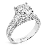 Round - cut Engagement Ring in 18k Gold with Diamonds (Custom Order) - Simon G. Jewelry