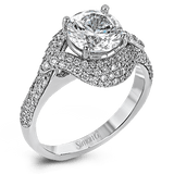 Round - cut Engagement Ring in 18k Gold with Diamonds - Simon G. Jewelry