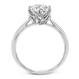 Round - Cut Engagement Ring In 18k Gold With Diamonds - Simon G. Jewelry