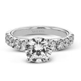 Round - Cut Engagement Ring In 18k Gold With Diamonds - Simon G. Jewelry