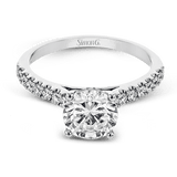 Round - cut Engagement Ring in 18k Gold with Diamonds - Simon G. Jewelry