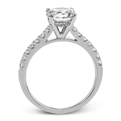 Round - cut Engagement Ring in 18k Gold with Diamonds - Simon G. Jewelry