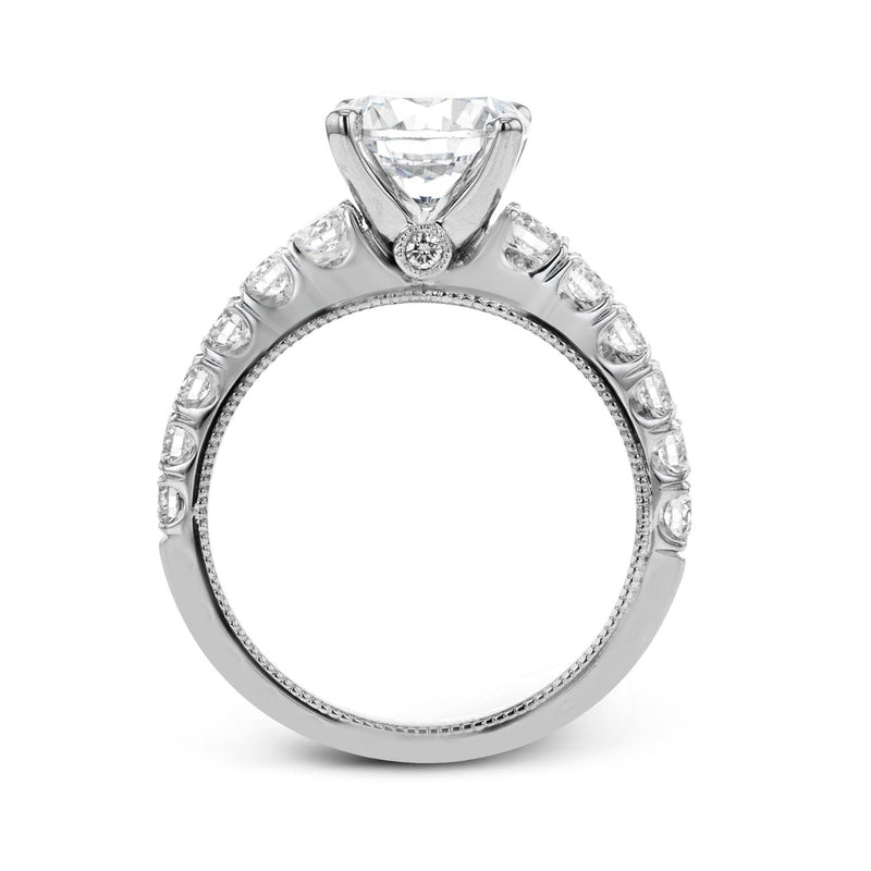 Round - Cut Engagement Ring In 18k Gold With Diamonds - Simon G. Jewelry