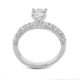 Round - Cut Engagement Ring In 18k Gold With Diamonds - Simon G. Jewelry