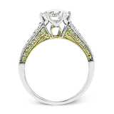 Round - Cut Engagement Ring In 18k Gold With Diamonds - Simon G. Jewelry