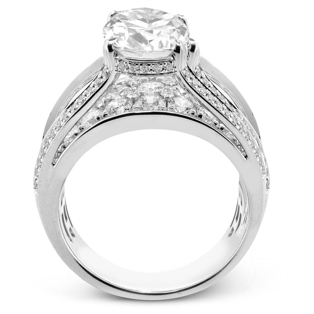 Oval-Cut Engagement Ring In 18k Gold With Diamonds – Simon G. Jewelry