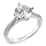 Round - Cut Engagement Ring In 18k Gold With Diamonds - Simon G. Jewelry