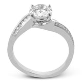 Round - Cut Engagement Ring In 18k Gold With Diamonds - Simon G. Jewelry