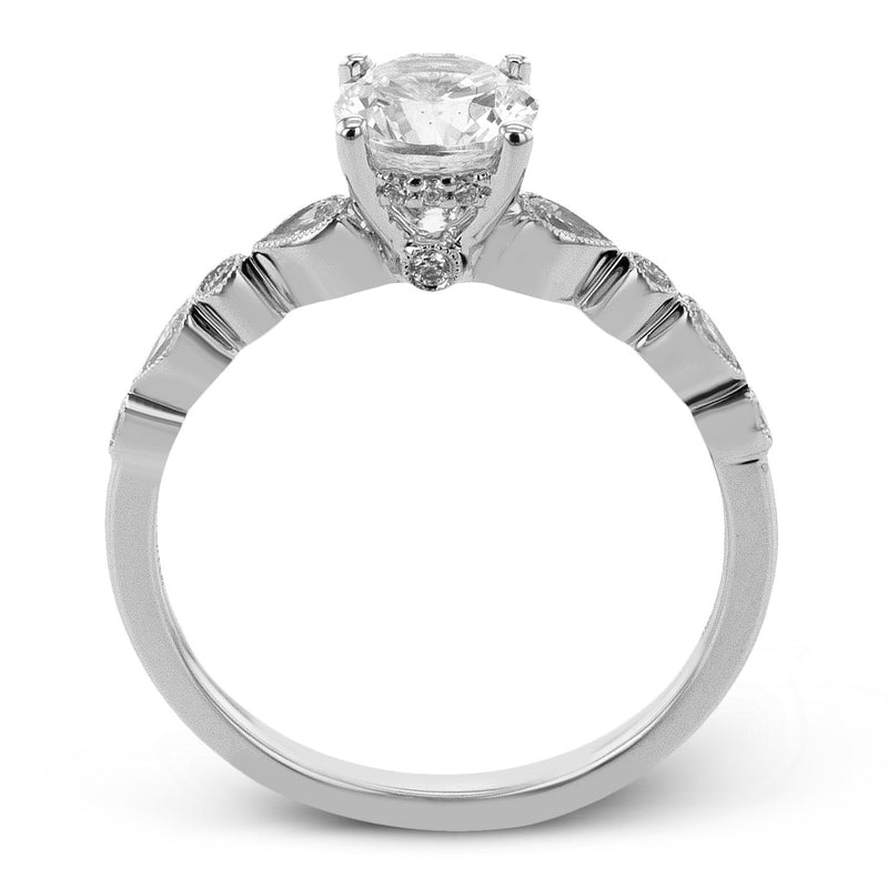 Round - Cut Engagement Ring In 18k Gold With Diamonds - Simon G. Jewelry