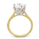 Round - cut Engagement Ring in 18k Gold with Diamonds - Simon G. Jewelry