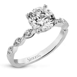 Round - cut Engagement Ring in 18k Gold with Diamonds - Simon G. Jewelry