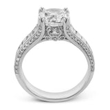 Round - Cut Engagement Ring In 18k Gold With Diamonds - Simon G. Jewelry