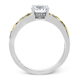 Round - Cut Engagement Ring In 18k Gold With Diamonds - Simon G. Jewelry