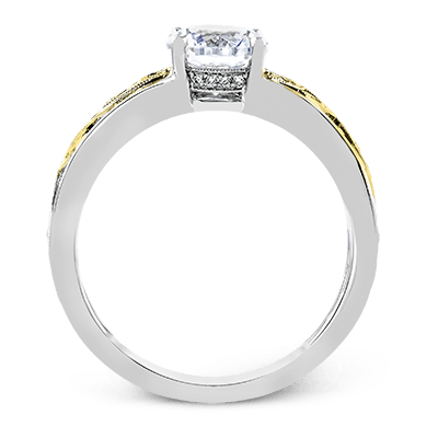 Round - Cut Engagement Ring In 18k Gold With Diamonds - Simon G. Jewelry