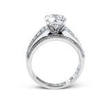 Round - Cut Engagement Ring In 18k Gold With Diamonds - Simon G. Jewelry