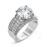 Round - Cut Engagement Ring In 18k Gold With Diamonds - Simon G. Jewelry