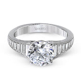 Round - Cut Engagement Ring In 18k Gold With Diamonds - Simon G. Jewelry