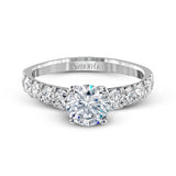 Round - Cut Engagement Ring In 18k Gold With Diamonds - Simon G. Jewelry