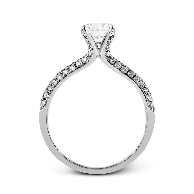 Round - Cut Engagement Ring in 18k Gold with Diamonds - Simon G. Jewelry