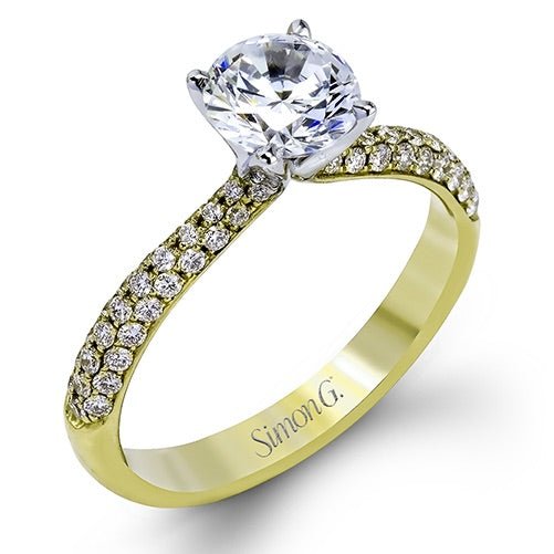 Round - Cut Engagement Ring in 18k Gold with Diamonds - Simon G. Jewelry