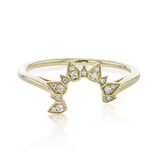 Round - cut Engagement Ring & Matching Wedding Band in 18k Gold with Diamonds - Simon G. Jewelry