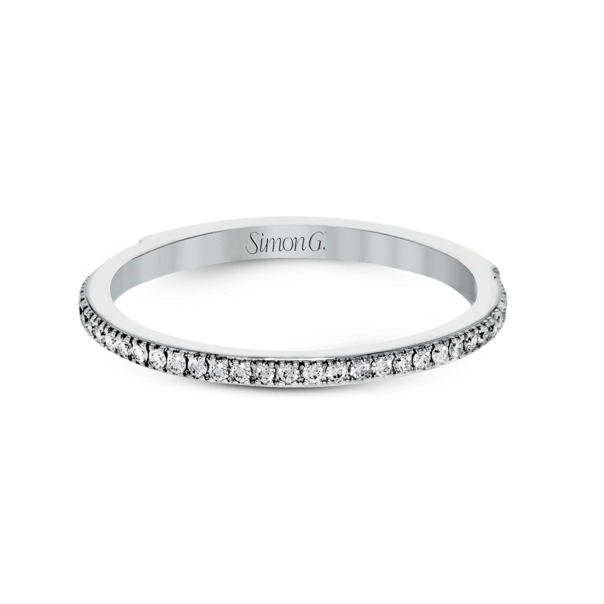 Round - cut Engagement Ring & Matching Wedding Band in 18k Gold with Diamonds - Simon G. Jewelry