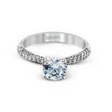 Round - cut Engagement Ring & Matching Wedding Band in 18K Gold with Diamonds - Simon G. Jewelry