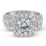 Round - Cut Halo Engagement Ring In 18k Gold With Diamonds - Simon G. Jewelry