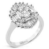 Round - Cut Halo Engagement Ring In 18k Gold With Diamonds - Simon G. Jewelry