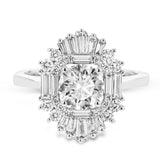 Round - Cut Halo Engagement Ring In 18k Gold With Diamonds - Simon G. Jewelry