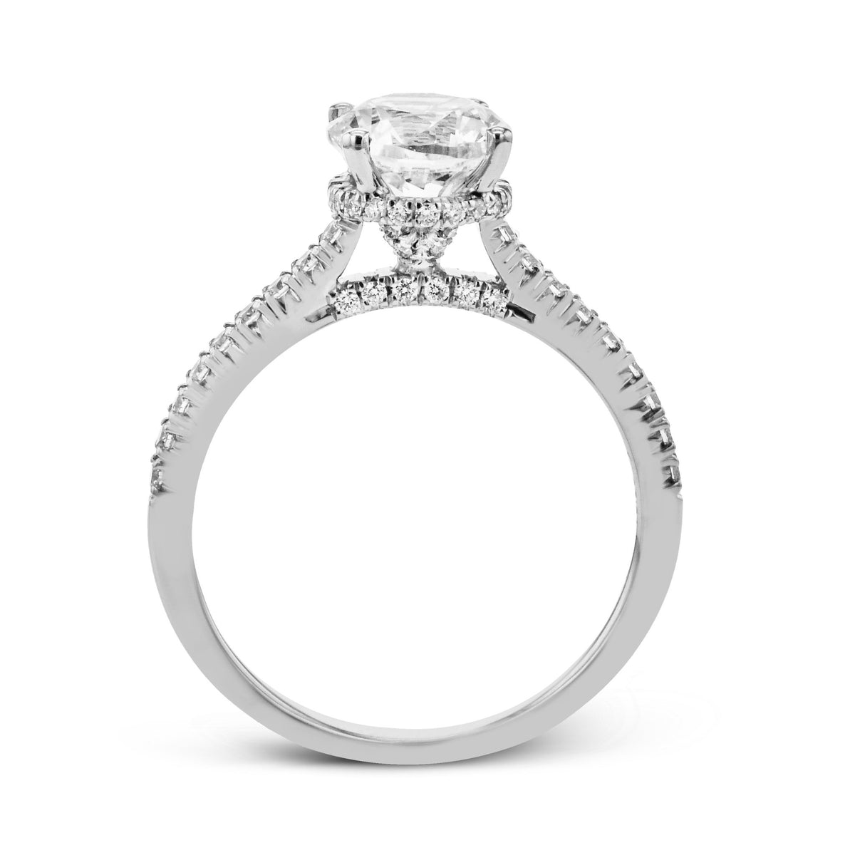 Pave Halo Diamond Engagement Ring Simon Jewelry